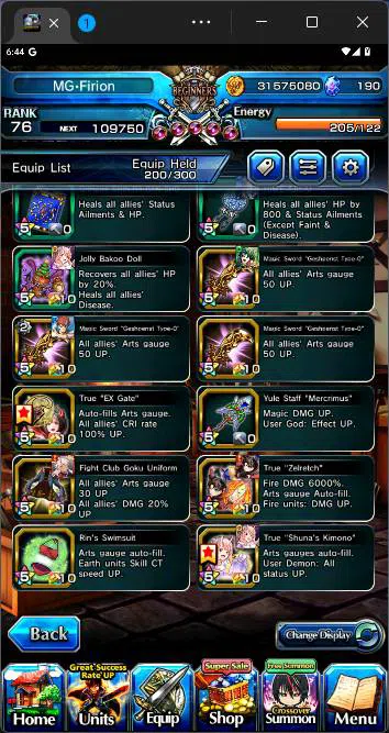 Grand Summoners Accounts Others GLOBAL|16 Ascend|Summer Miyu TW,Shirou Emiya TW,Chloe TW,Jay,Ira Gamagoori TW,etc|Take 7