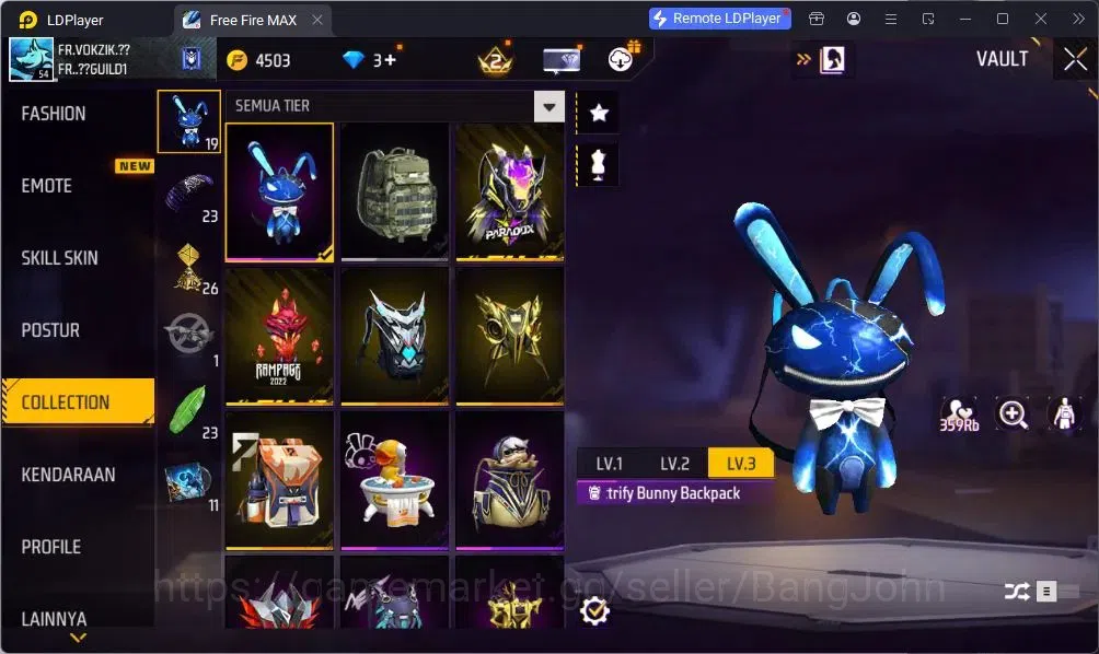 Free Fire Accounts Indonesia | Vault 98 | SG Terompet | SG Lumut | Bu image 20