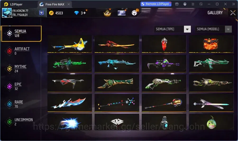 Free Fire Accounts Indonesia | Vault 98 | SG Terompet | SG Lumut | Bu image 8