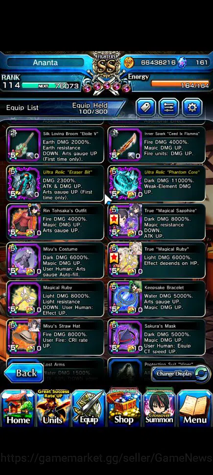 Grand Summoners Accounts Global|Rank 114|68 RGB|29 Ascend|[Inumuta,Roy,Saya image 10