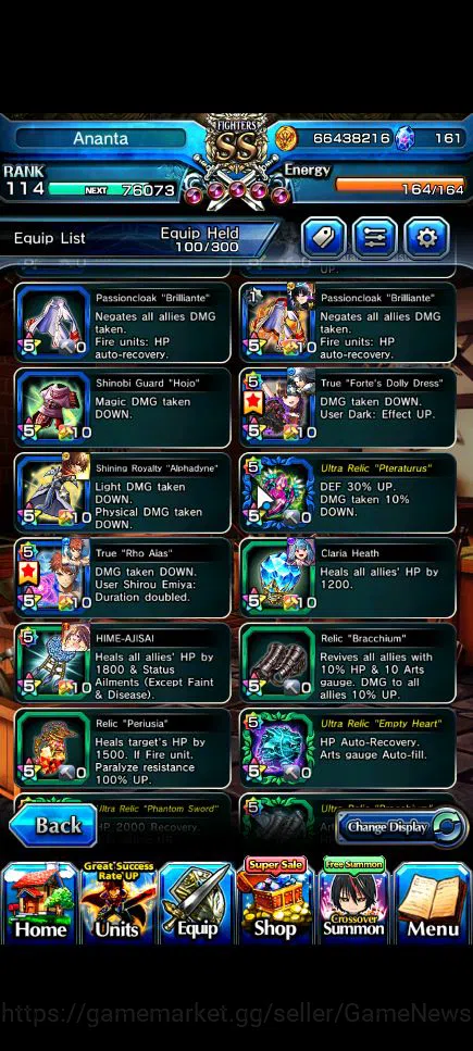 Grand Summoners Accounts Global|Rank 114|68 RGB|29 Ascend|[Inumuta,Roy,Saya image 11
