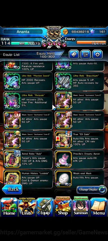 Grand Summoners Accounts Global|Rank 114|68 RGB|29 Ascend|[Inumuta,Roy,Saya image 12