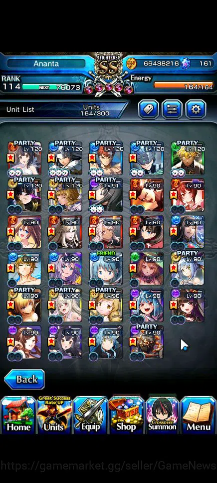 Grand Summoners Accounts Global|Rank 114|68 RGB|29 Ascend|[Inumuta,Roy,Saya image 4
