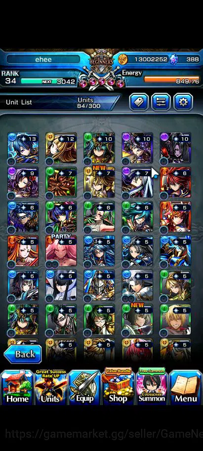 Grand Summoners Accounts Global |Rank 34|388 CC|12 Ascend+4 TW|[Liza,Chloe, image 8
