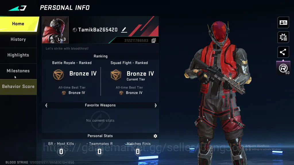 Blood Strike Accounts Polosan ran ultra BS109B image 1