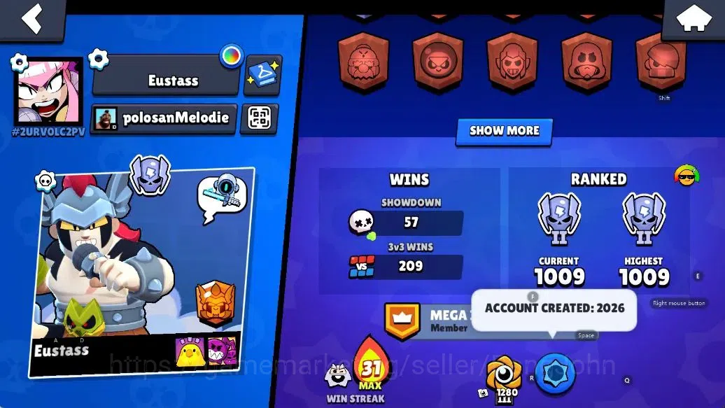 Brawl Stars Accounts Android | 3260 Thropy|37 Brawler-10 Max Lv - 4 Hyp image 3