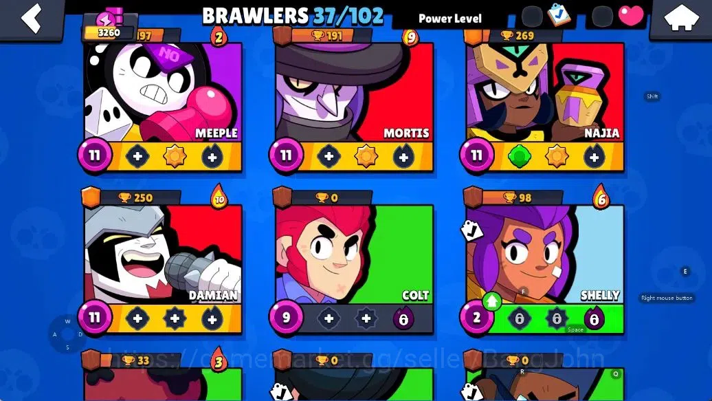 Brawl Stars Accounts Android | 3260 Thropy|37 Brawler-10 Max Lv - 4 Hyp image 5