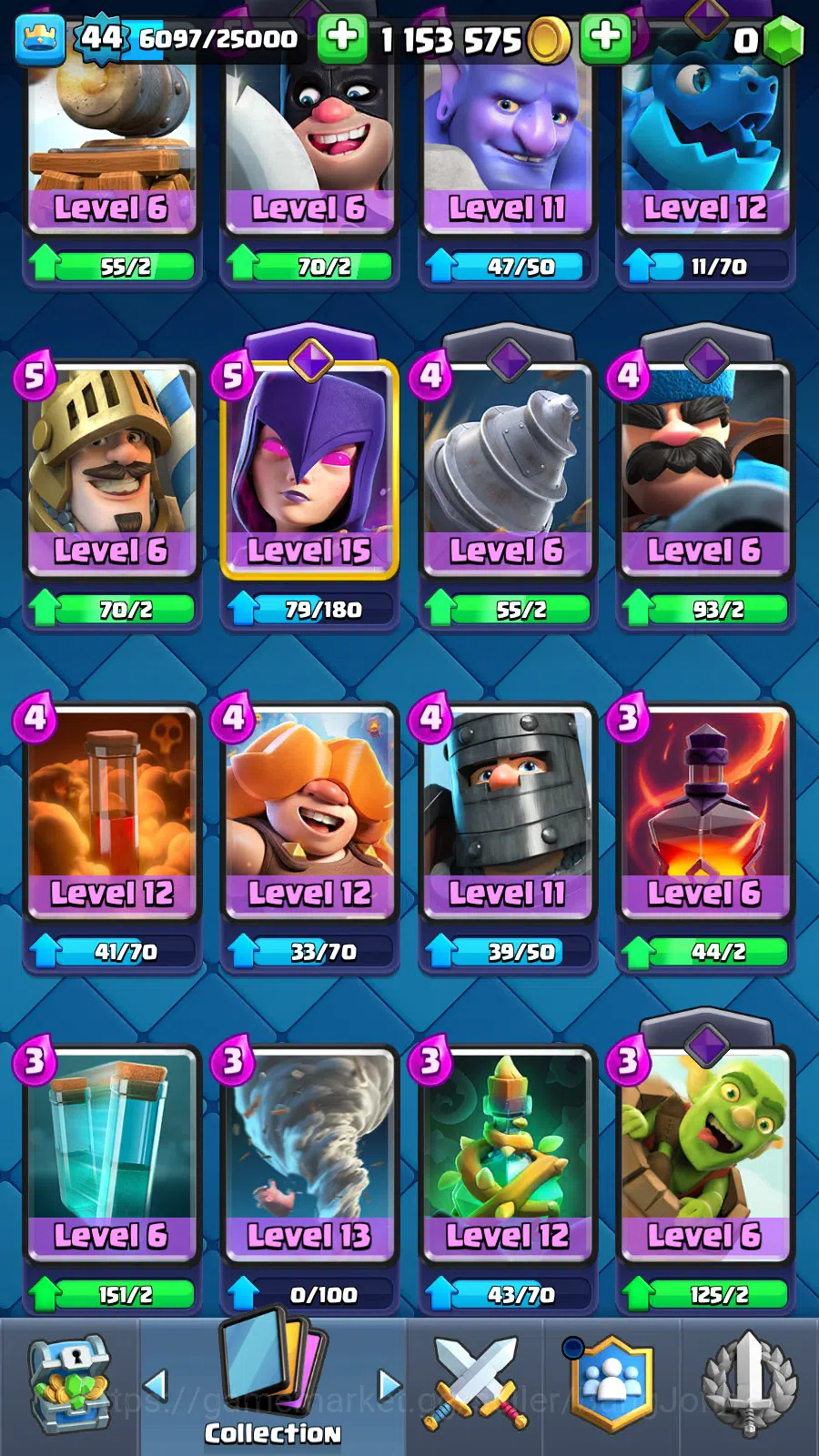 Clash Royale Accounts Lv 44|Trophy 9776|KTL 14|Many Limit Skin| Total Ca image 11
