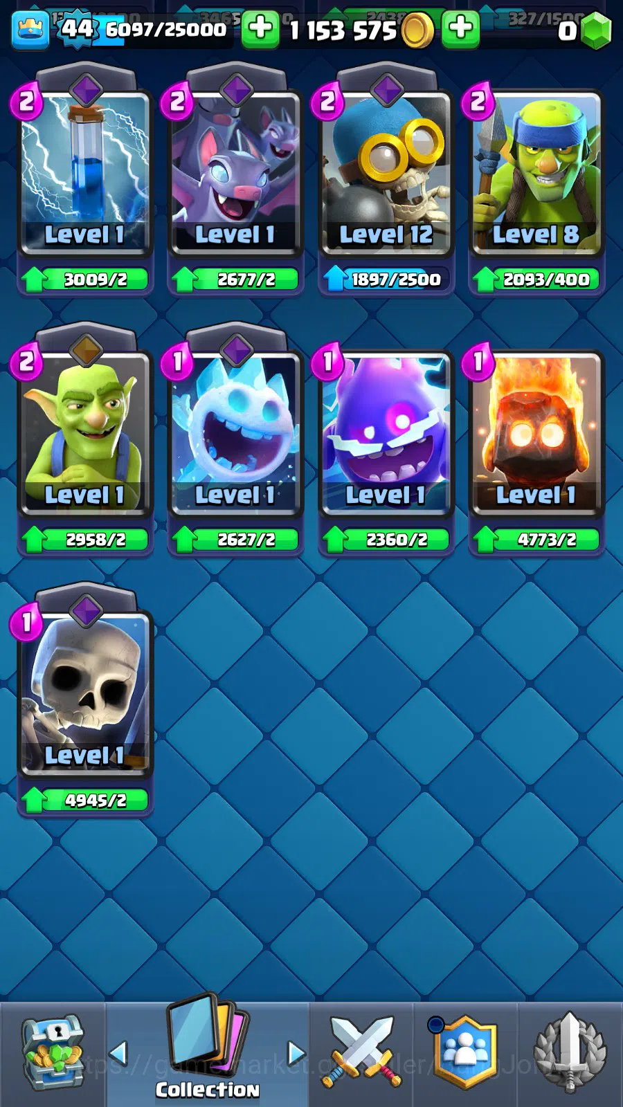 Clash Royale Accounts Lv 44|Trophy 9776|KTL 14|Many Limit Skin| Total Ca image 16