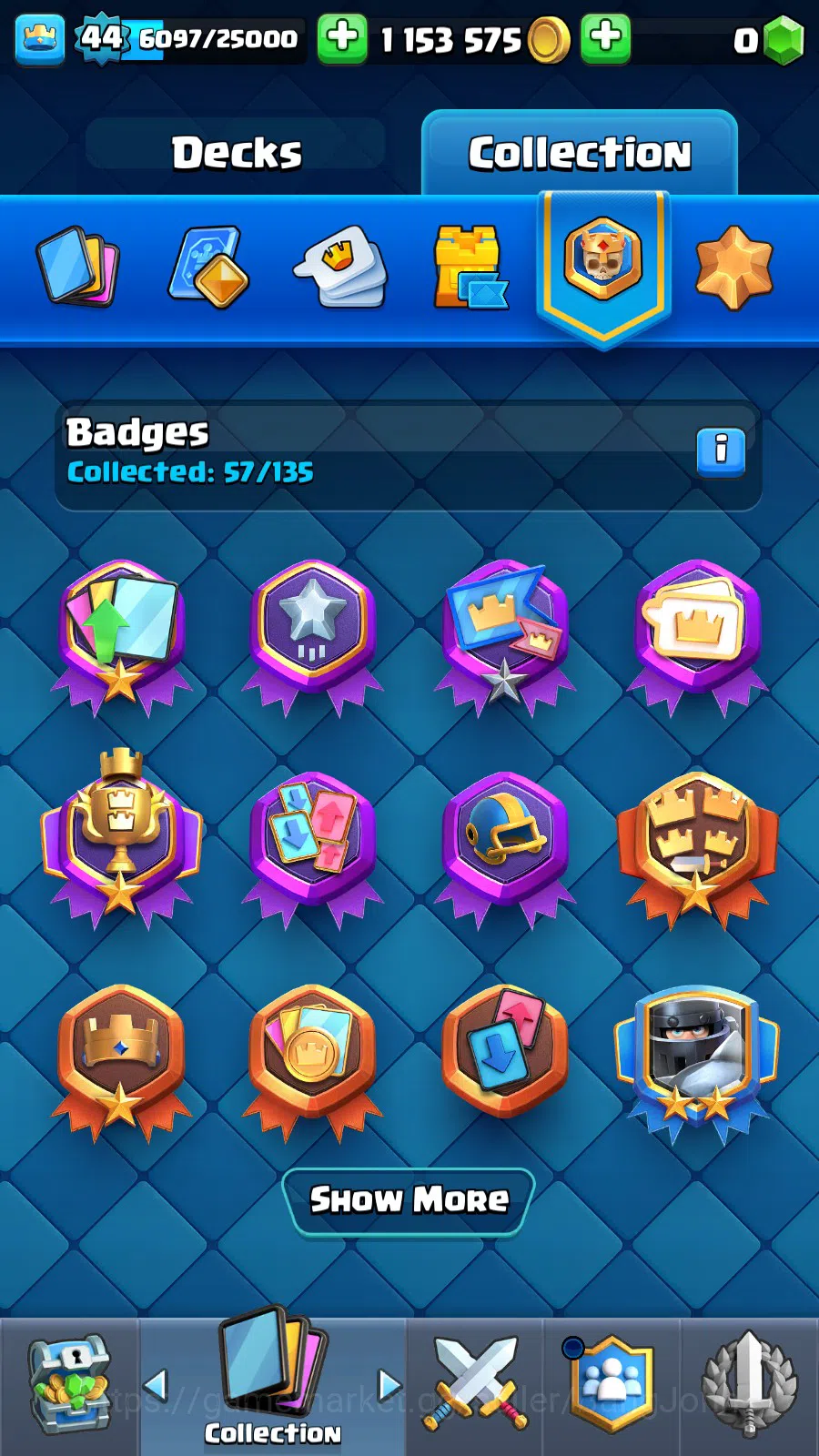 Clash Royale Accounts Lv 44|Trophy 9776|KTL 14|Many Limit Skin| Total Ca image 20