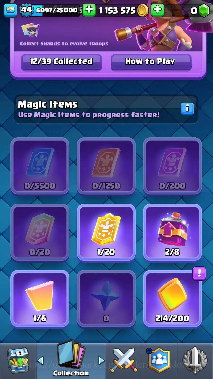 Clash Royale Accounts Lv 44|Trophy 9776|KTL 14|Many Limit Skin| Total Ca image 7