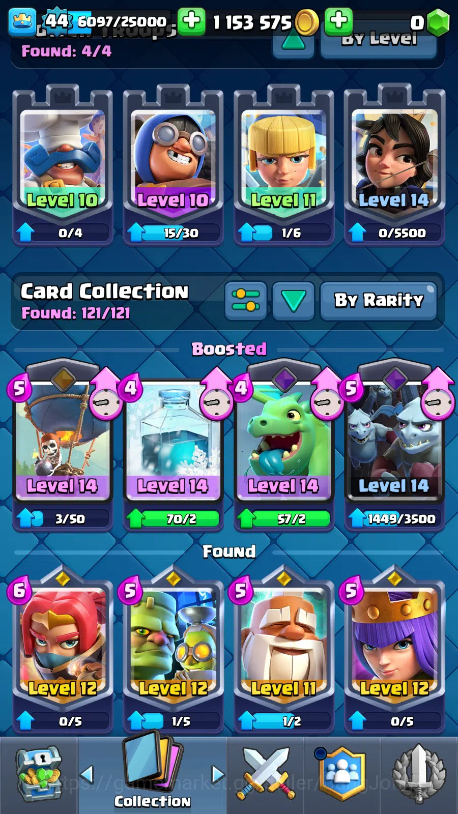 Clash Royale Accounts Lv 44|Trophy 9776|KTL 14|Many Limit Skin| Total Ca image 8