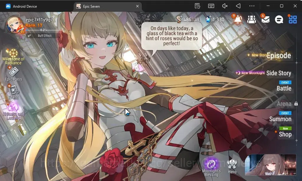 Epic Seven Accounts GLOBAL Unverif|New Era|2 ML(Rhianna and Luciella,N image 1