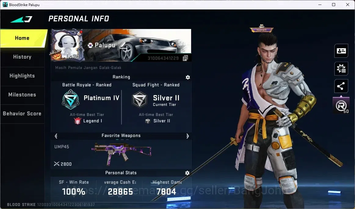 Blood Strike Accounts ASIA |5 ULTRA GUN:Glock, INP-9,AUG,GALILQBZ98 | 1 image 1