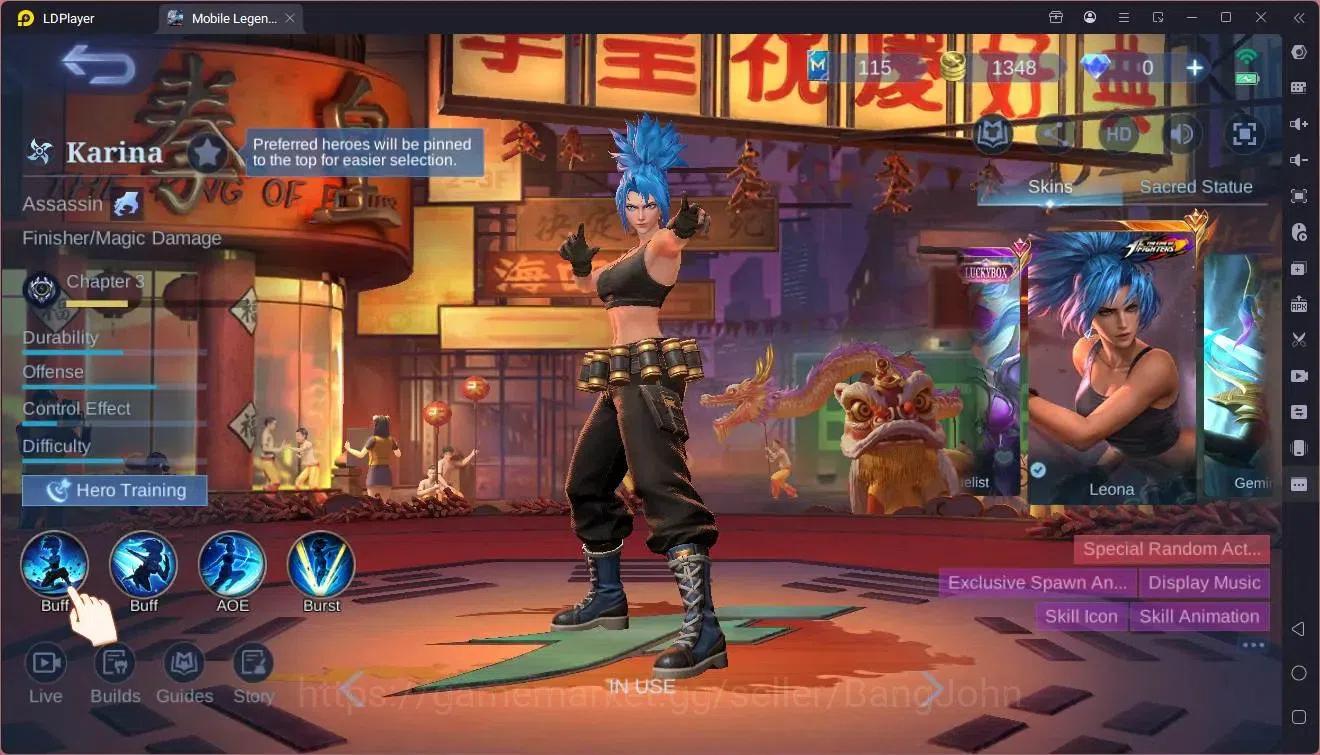 Mobile Legends: Bang Bang Accounts Global |Hero 102|Skin 127|Expert|KOF Karina|M7 Gra image 20