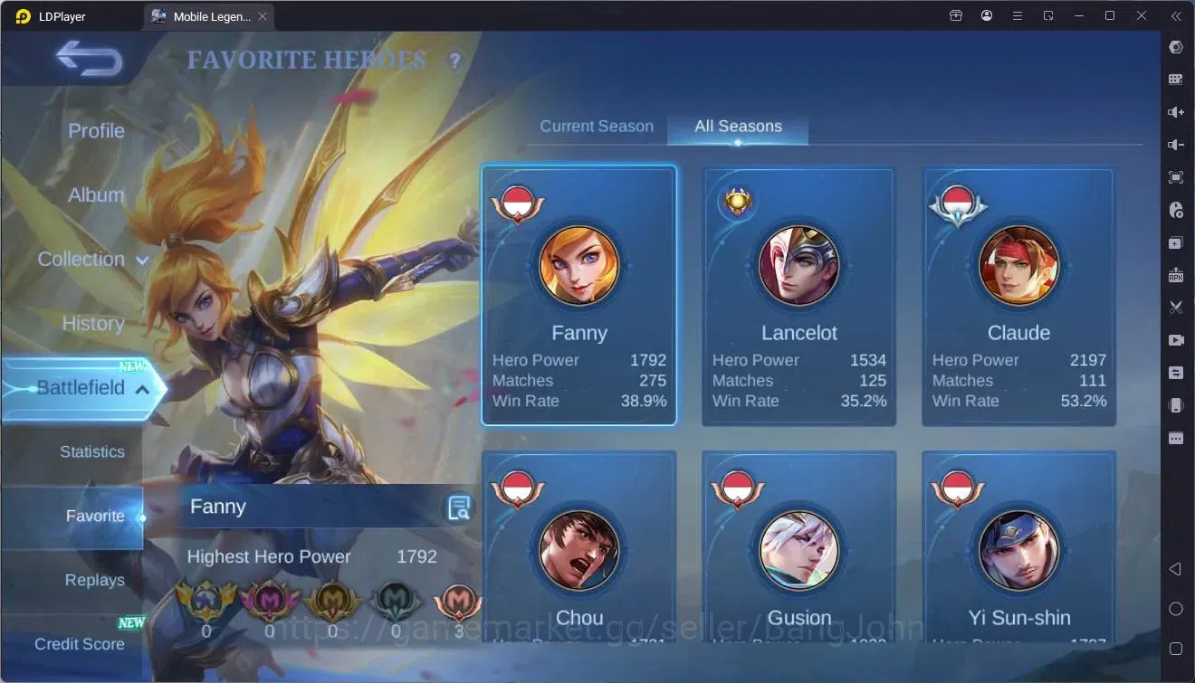 Mobile Legends: Bang Bang Accounts Global |Hero 102|Skin 127|Expert|KOF Karina|M7 Gra image 4