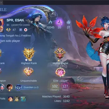 Mobile Legends: Bang Bang Collector Global |Hero 102|Skin 127|Expert|KOF Karina|M7 Gra image 1