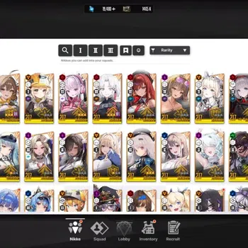 Goddess of Victory: Nikke Accounts Endgame SEA|57 SSR|Sync 217|Pwr 15K|19K Gem|Collab(Raven,Eve),Anniv(Anis