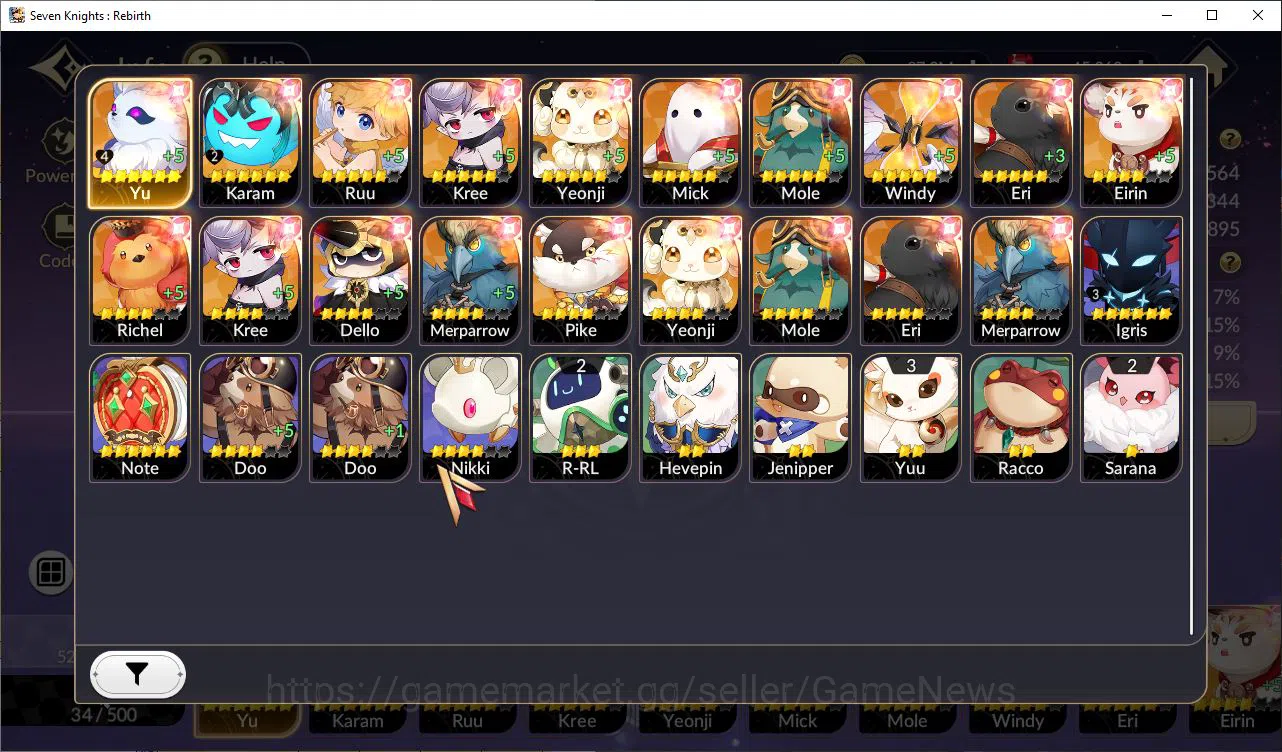 Seven Knights Re:Birth Accounts Global Sea|4 Ex-7k [Gelidus,JuriTC1,Melia,Rosie]+2 image 3