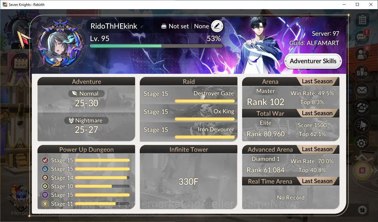 Seven Knights Re:Birth Accounts Global Sea|4 Ex-7k [Gelidus,JuriTC1,Melia,Rosie]+2 image 6