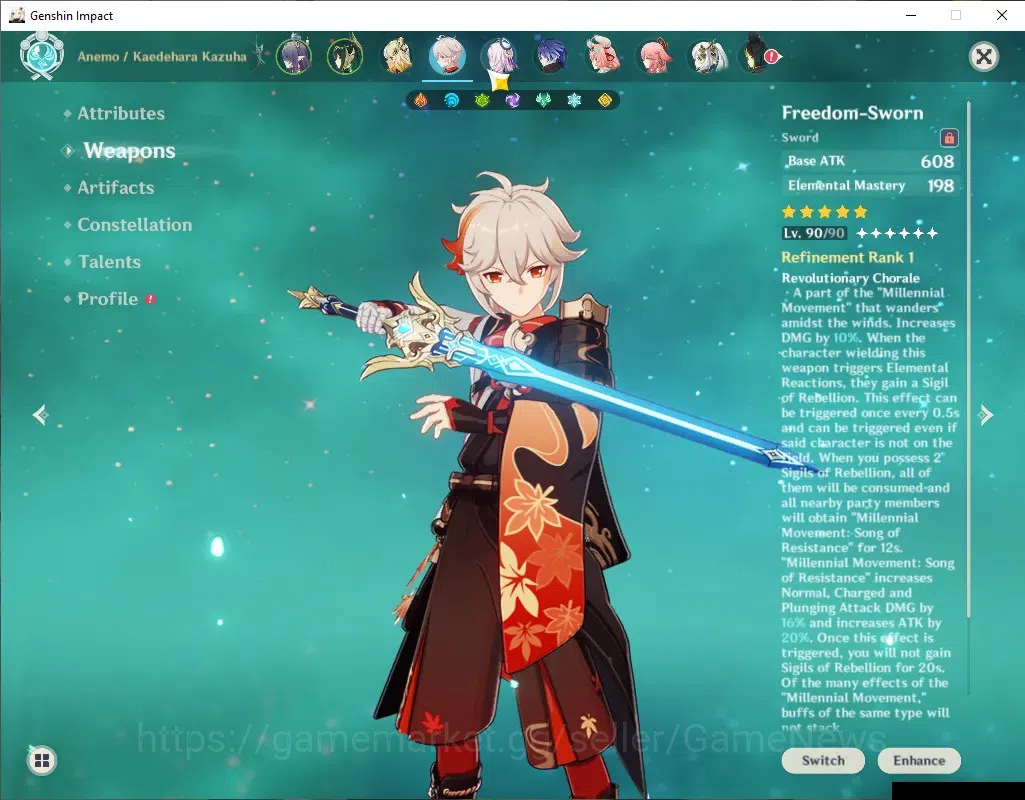 Genshin Impact Accounts ASIA|AR 60|ENDGAME|Dual Meta Teams [Mavuika+Nefer] image 9