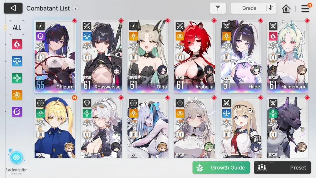 Chaos Zero Nightmare Accounts Asia Lv59|20SSR+4 1