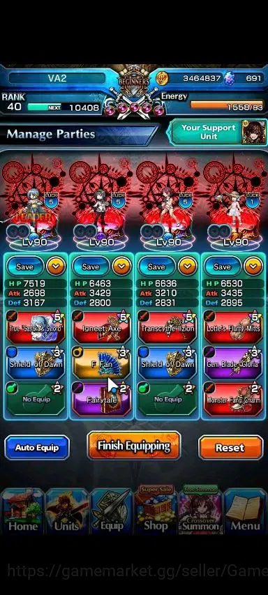 Grand Summoners Accounts Global|Rank 40|691 cc|9 Ascend+2 TW|(Miki,Akemi)+T image 3