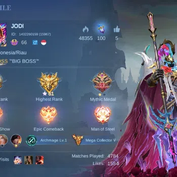 Mobile Legends: Bang Bang Accounts Others Global|Skin 439|Mega|Legend Alucard+Franco+Alpha,Aspirant Ruby,JJK Xavier,KOF