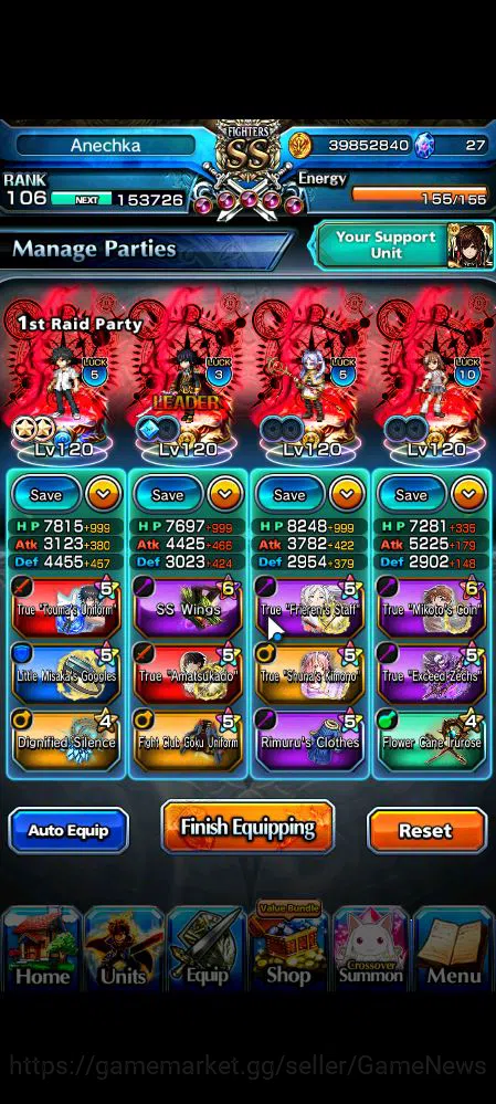Grand Summoners Accounts Global|Rank 106|21 Ascend|[Inumuta,Touma,Emiya,Mik image 3