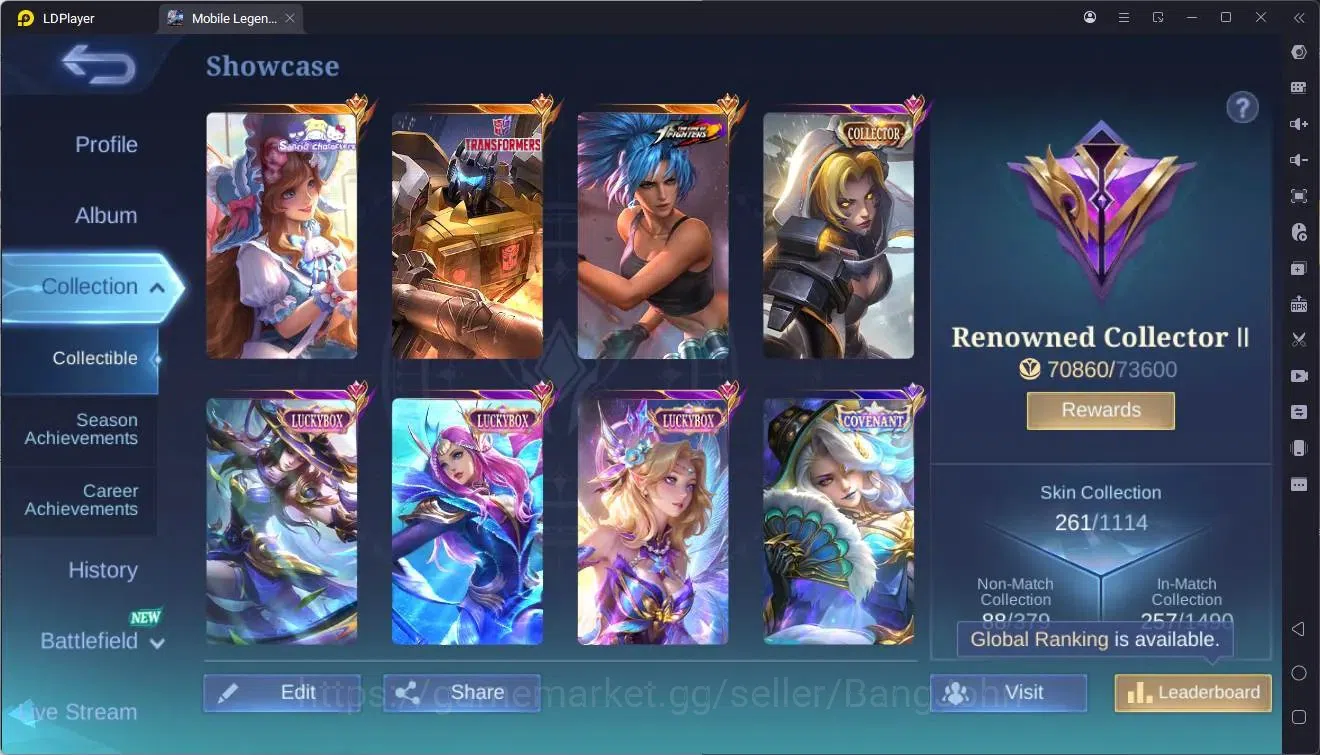 Mobile Legends: Bang Bang Accounts Global|Hero 127|Skin 261|Renowned|Sanrio Floryn|TF image 2