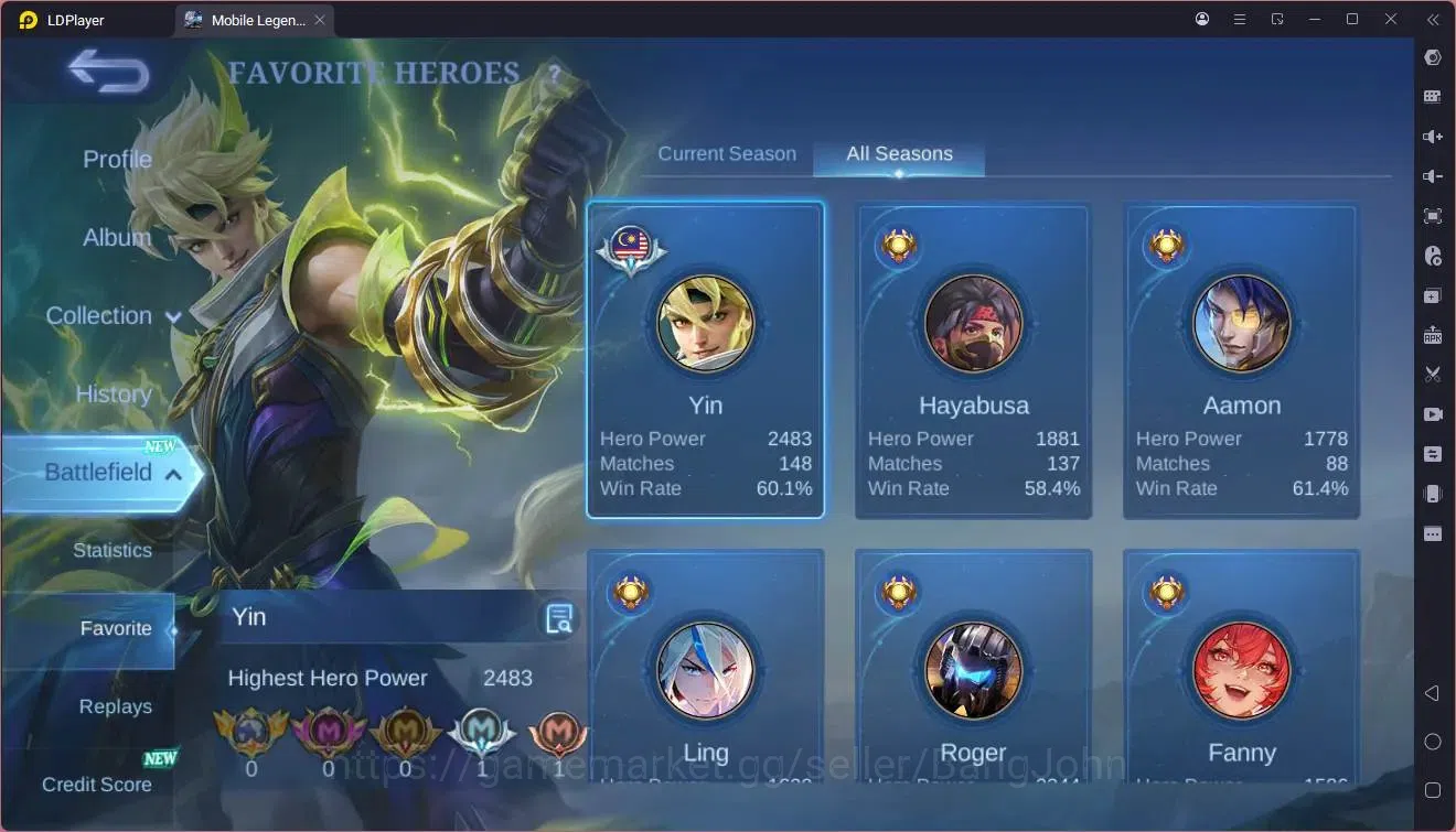 Mobile Legends: Bang Bang Accounts Global|Hero 127|Skin 261|Renowned|Sanrio Floryn|TF image 4
