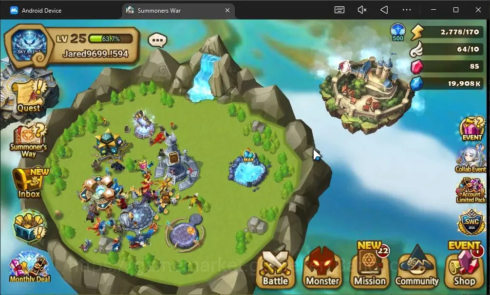 Summoners War: Sky Arena Accounts Starter GLOBAL | NB 5 TESHAR,Starter Gacha 115 12Y+160 11Y Scrool, 3 Legendary All 1