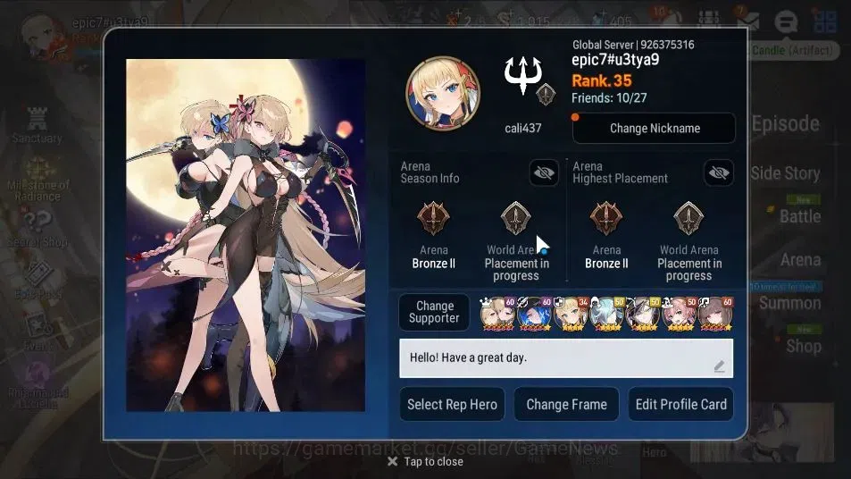 Epic Seven Accounts GLOBAL Unverif|New Era|5 ML(Rhianna&Luciella,BW IS image 2