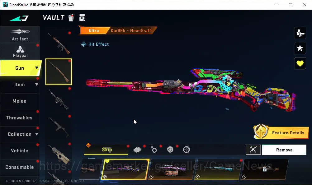 Blood Strike Accounts ASIA|2 ETERNAL[FN2000 Lv2,KAG-6 Lv2]|Melee[Shurike image 16