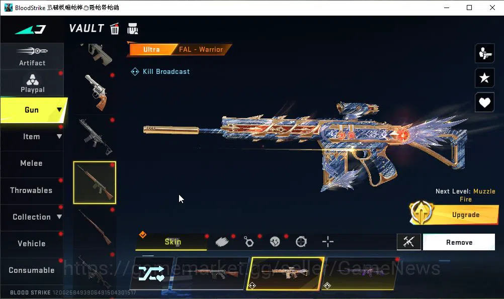 Blood Strike Accounts ASIA|2 ETERNAL[FN2000 Lv2,KAG-6 Lv2]|Melee[Shurike image 17