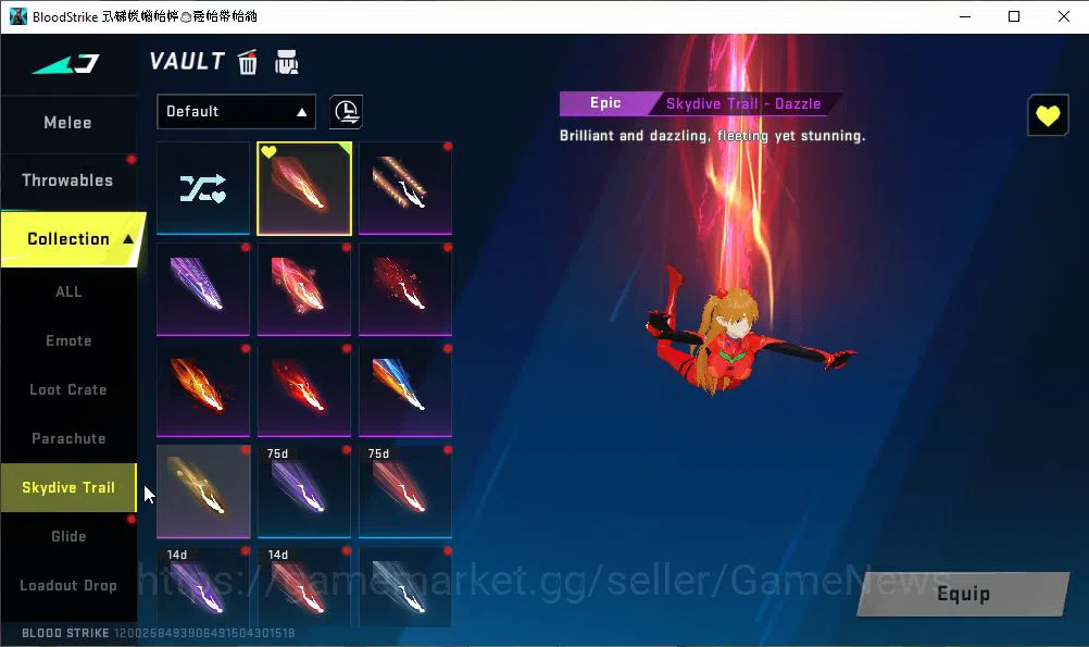 Blood Strike Accounts ASIA|2 ETERNAL[FN2000 Lv2,KAG-6 Lv2]|Melee[Shurike image 5