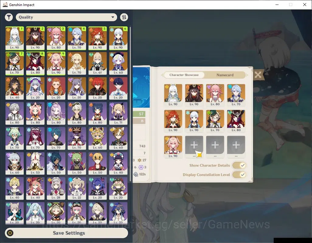 Genshin Impact Accounts Others ASIA|AR 57|Rate On|9 Limited 1