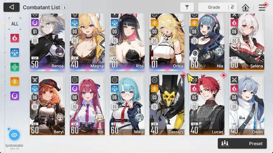 Chaos Zero Nightmare Accounts GLOBAL|2K Crys+1 Omega|16 4