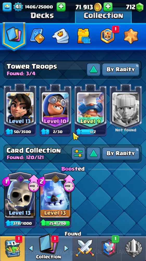 Clash Royale Accounts Lvl 41|Trophy 8085|KTL 13|Limited Skin|Card 120| 1 image 4