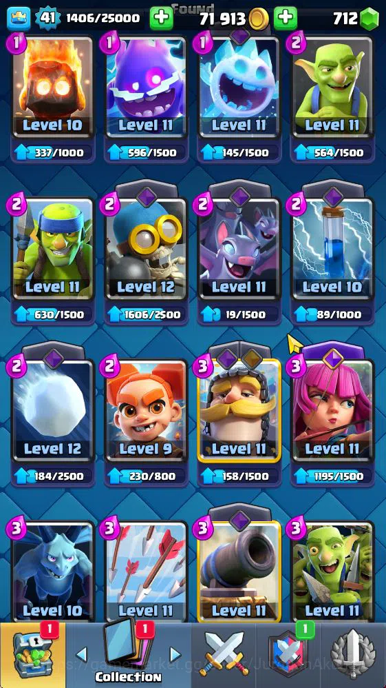 Clash Royale Accounts Lvl 41|Trophy 8085|KTL 13|Limited Skin|Card 120| 1 image 5