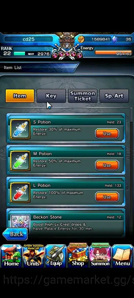 Grand Summoners Accounts Global|Rank 22|5 Ascend+2 TW|Houka Inumuta+TW, Chl image 2