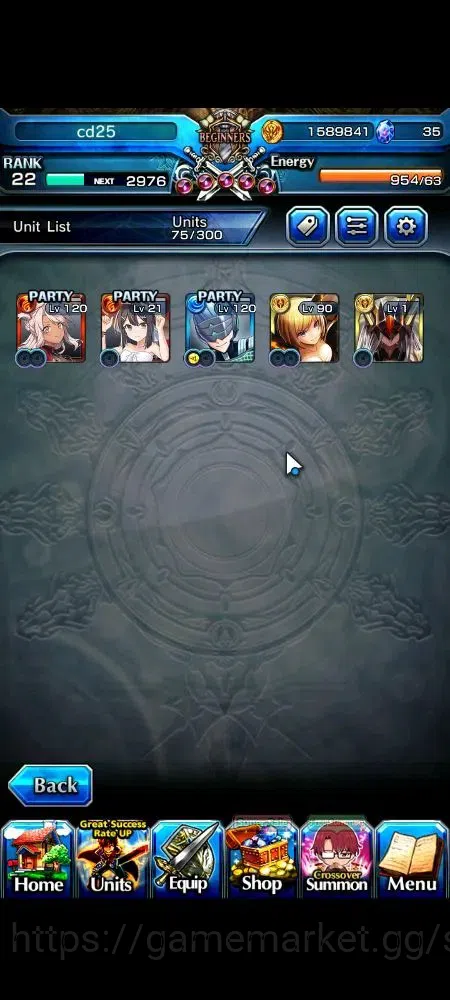 Grand Summoners Accounts Global|Rank 22|5 Ascend+2 TW|Houka Inumuta+TW, Chl image 4