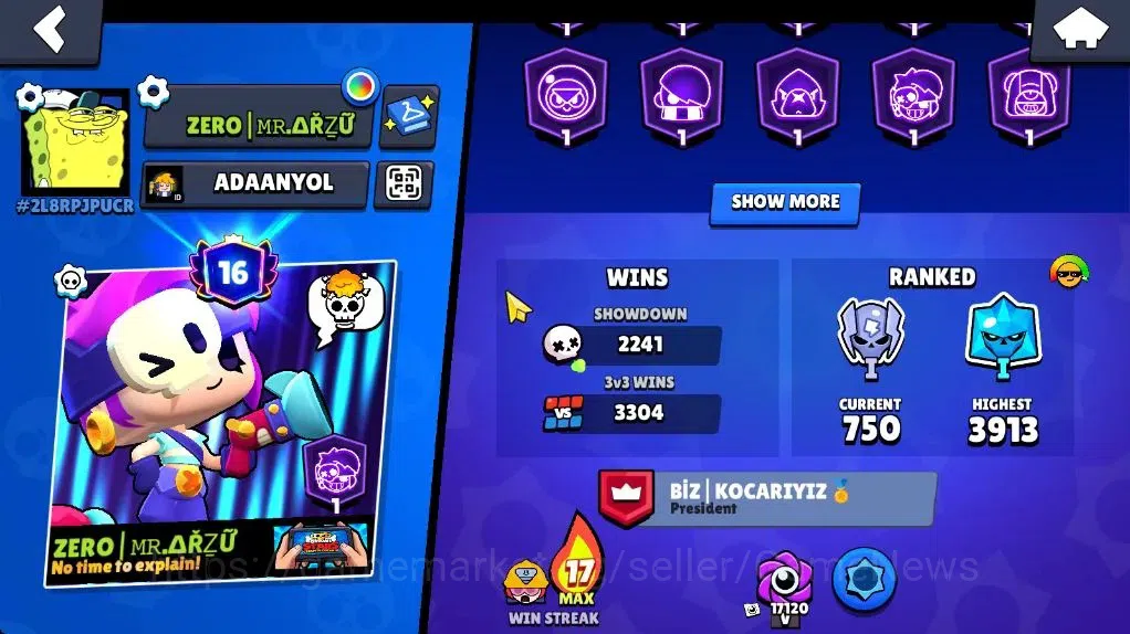 Brawl Stars Accounts 52115 Trophy|99 Brawler 19 Max|2 UL [Sirius,Kaze]  image 3