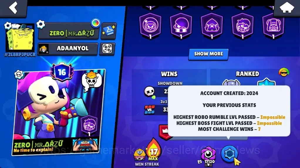 Brawl Stars Accounts 52115 Trophy|99 Brawler 19 Max|2 UL [Sirius,Kaze]  image 4