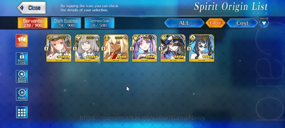 Fate-Grand Order Accounts NA Starter Fuyuki Lv 1|B + O|2 SSR Servant| Castoria & Oberon |29 Saintz Quartz, 7 Summon 1