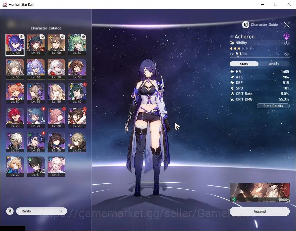 Honkai Star Rail Accounts Asia|TL 35|3 Limited|Acheron, Mortenax Blade, Huoh image 4
