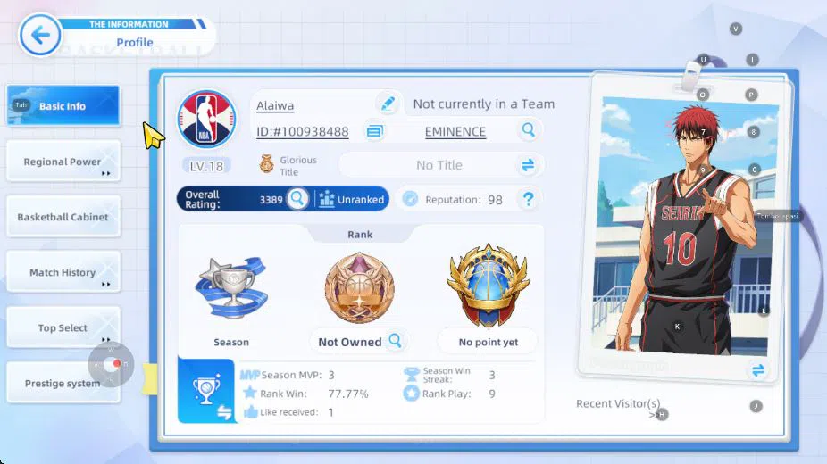 Kuroko's Basketball Street Rivals Accounts SEA SV 010|Starter Lv 18 Limit Char| Zone Taiga Kagami + Many Resource 10x 4