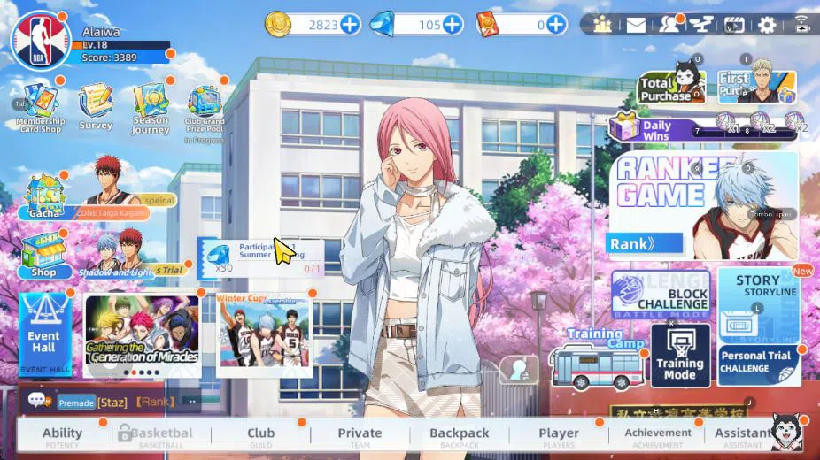 Kuroko's Basketball Street Rivals Accounts SEA SV 010|Starter Lv 18 Limit Char| Zone Taiga Kagami + Many Resource 10x 5