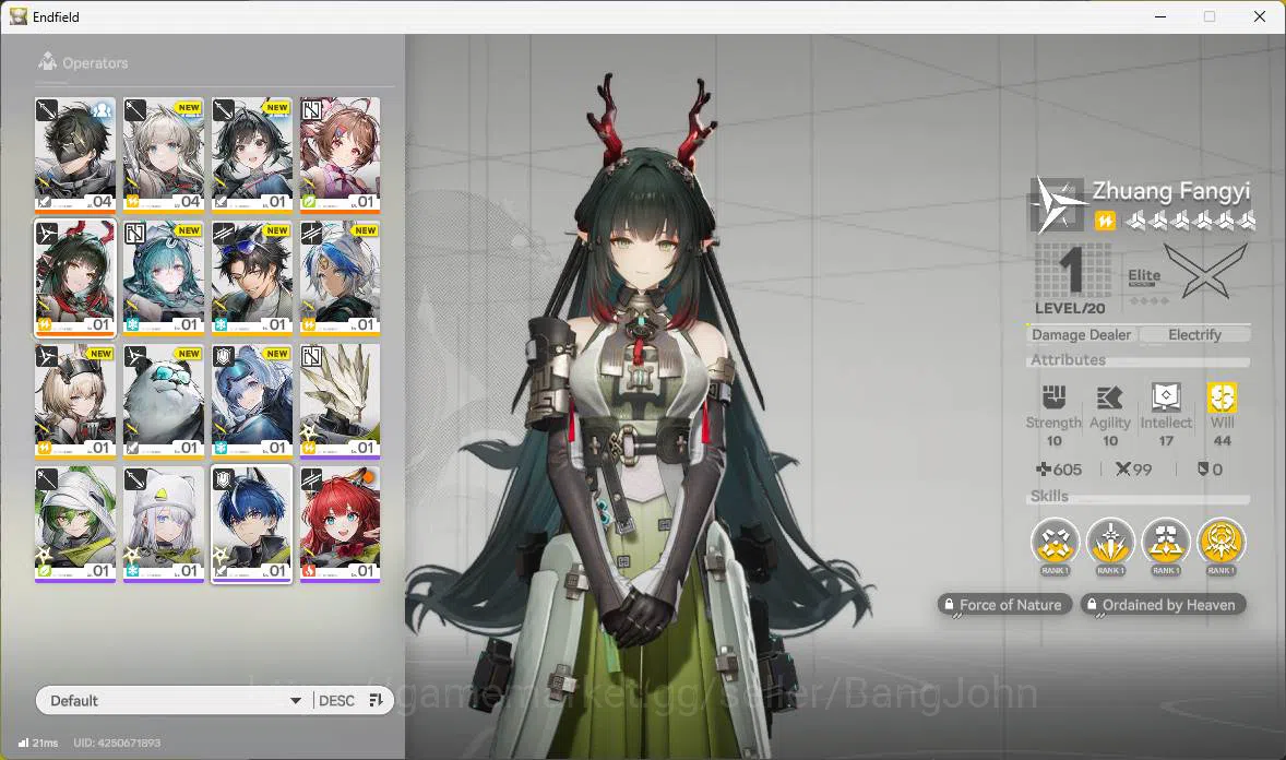 Arknights: Endfield Accounts ASIA|Fresh starter|1 limit| Zhuang Fangyi, Ardelia image 12