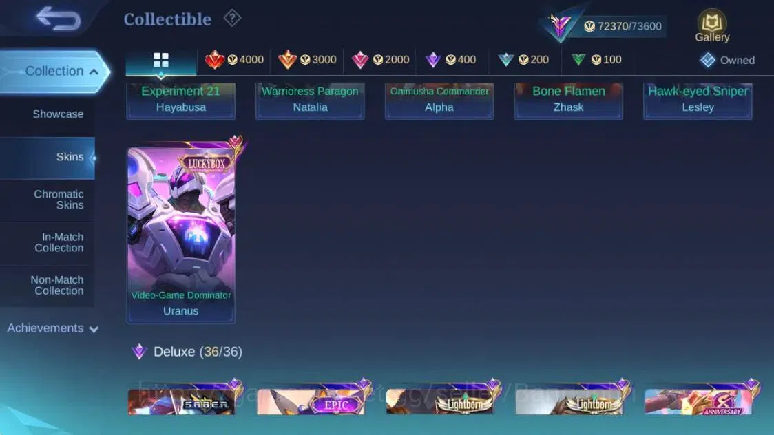 Mobile Legends: Bang Bang Accounts Collector Global|Hero 129|Skin 251|Renown|Prime YZ|ANN Haya+Lesley|LBox 11